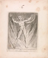 For Children. The Gates of Paradise, Plate 7, Fire